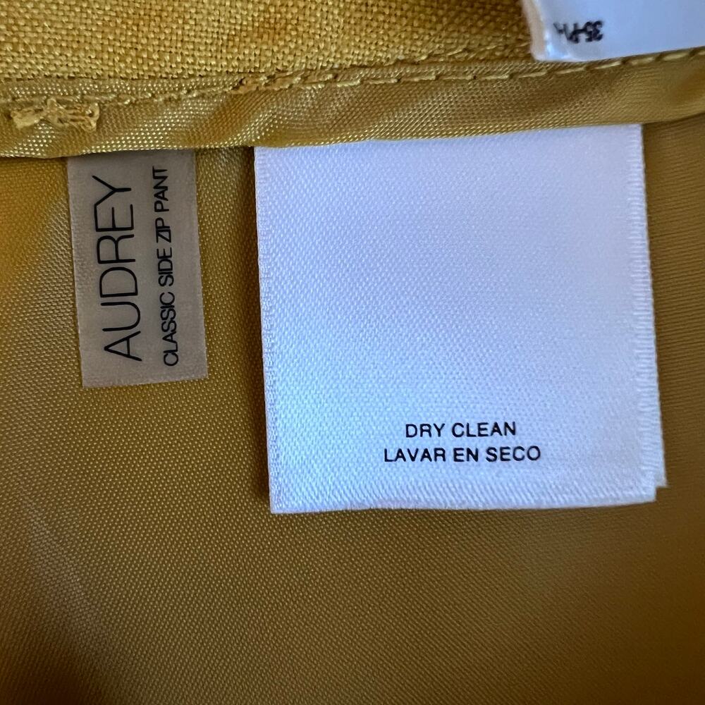 Kasper the Audrey Linen Trouser Straight Leg in Butterscotch Yellow Women's 14 - Picture 12 of 15